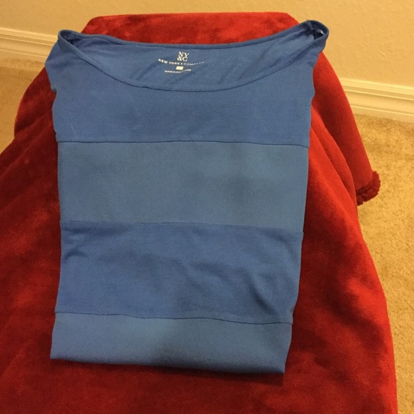 NY and Company Royal Blue‎ Polyester Trim Top NEW - Picture 3 of 4